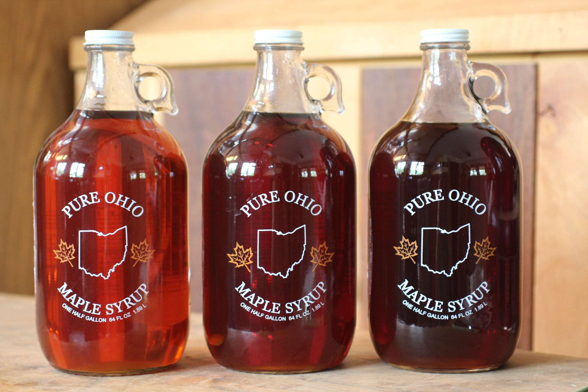 Maple Syrup Glass Jug