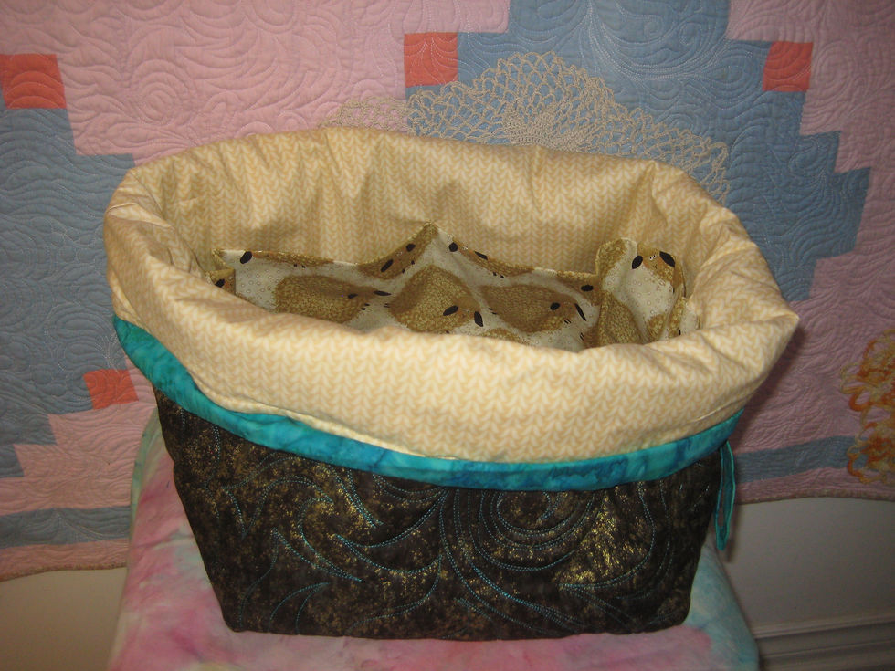 Thumbnail: Chocolate Quilted Bag - Sweater Size