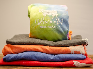 Jackson Meat branded t-shirts. Mechandise shoot.
