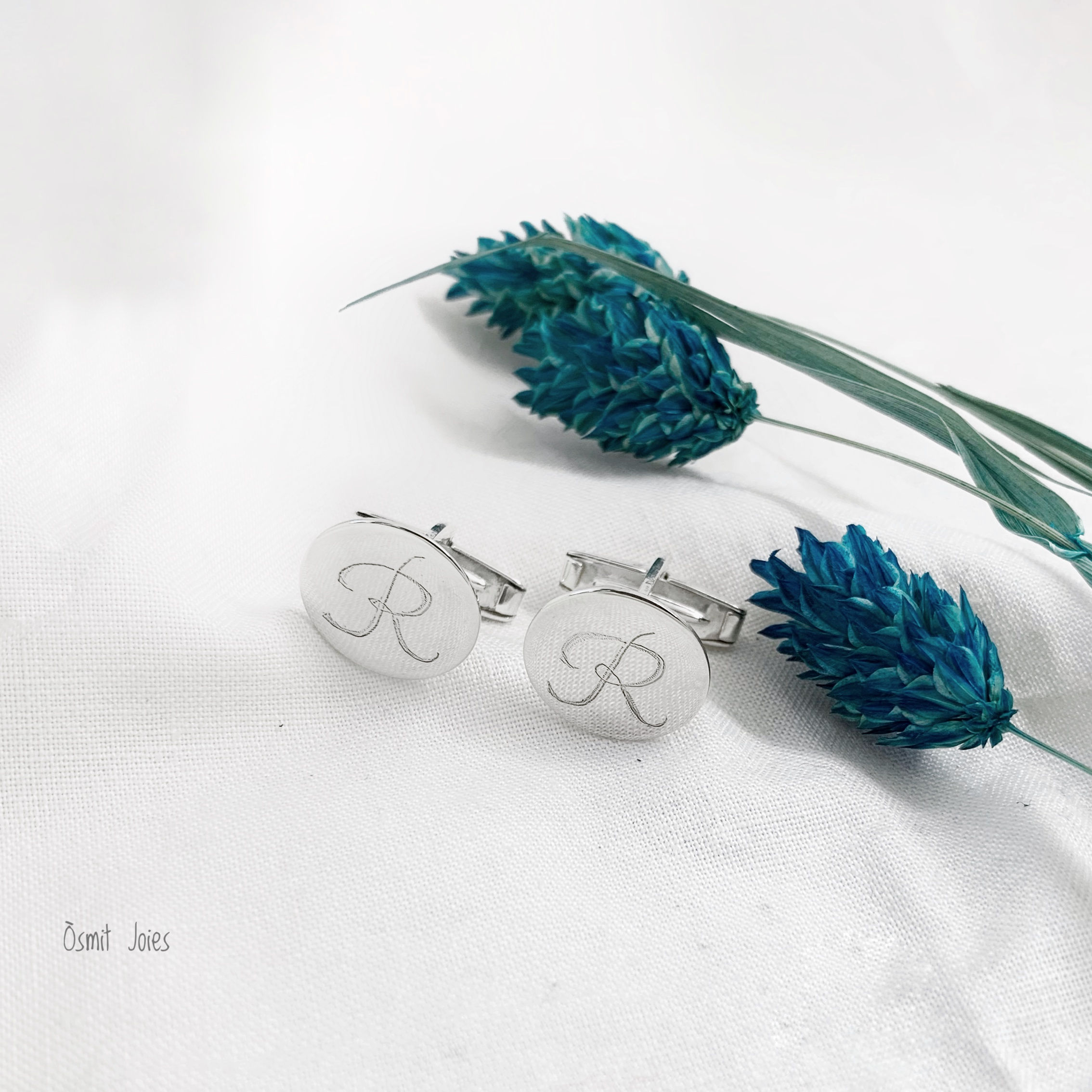 gemelos de plata personalizados boda osmit joies