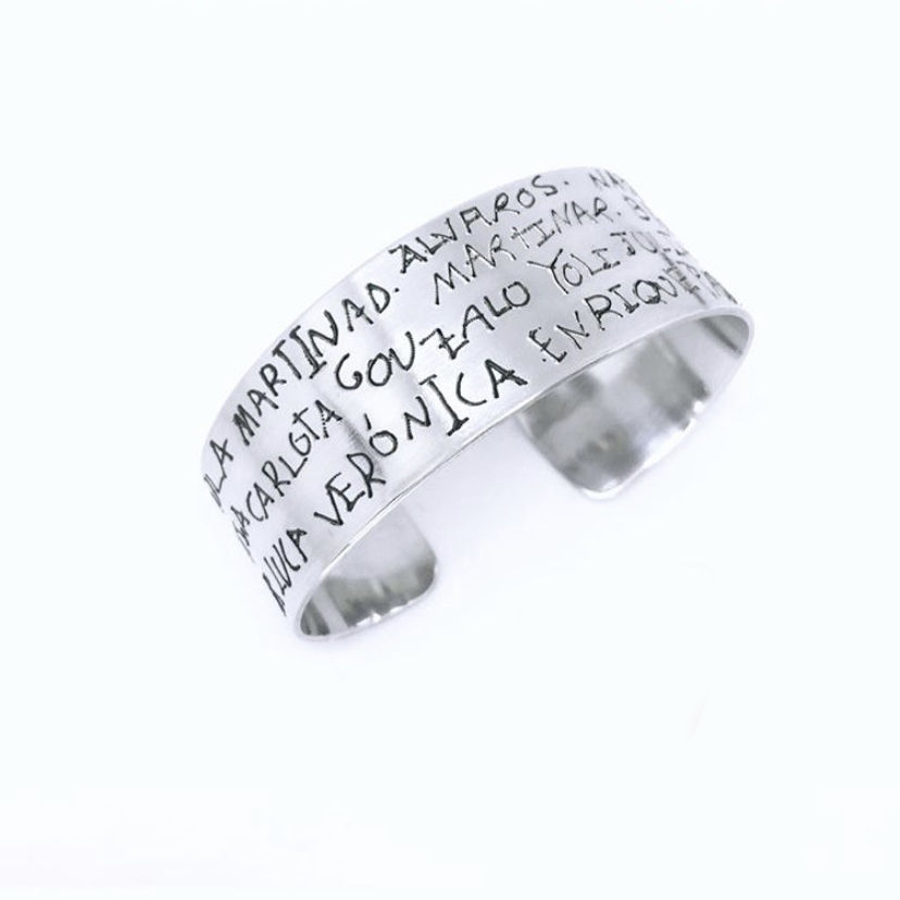 Miniatura: Brazalete para profes grabado ancho 2cm(aluminio)