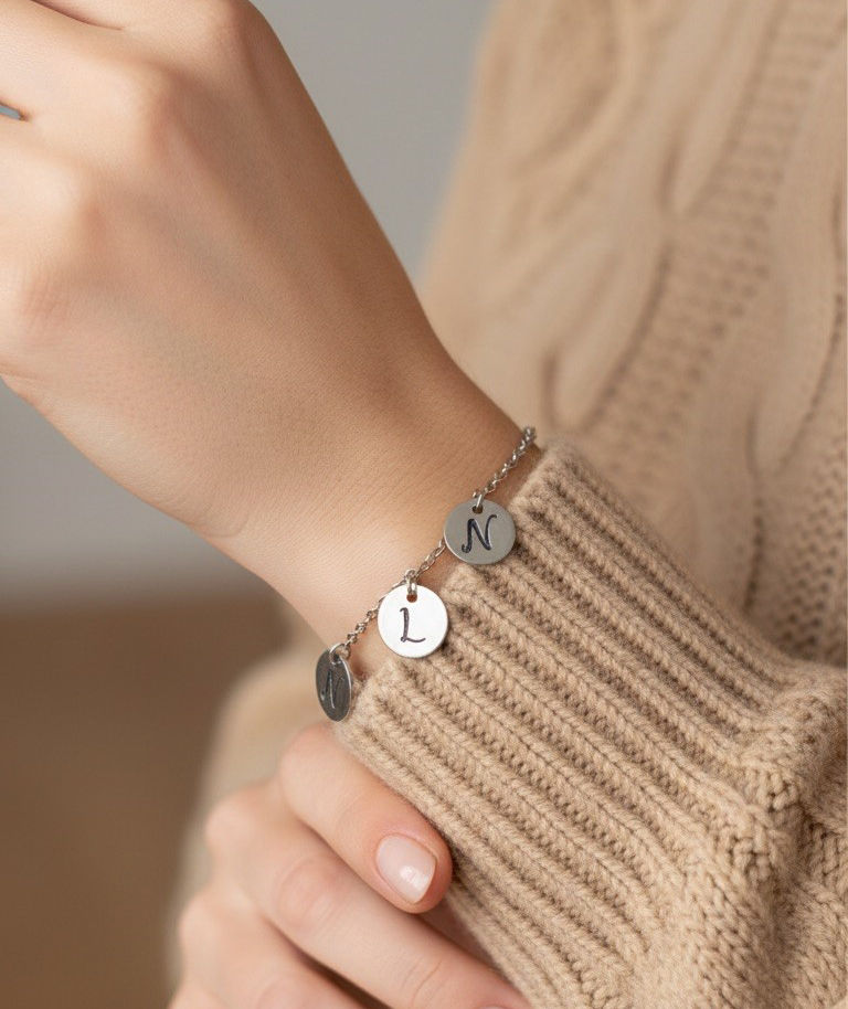 pulsera personalizada con iniciales osmit joies