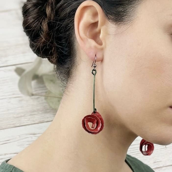 Arracades rosa de sant jordi