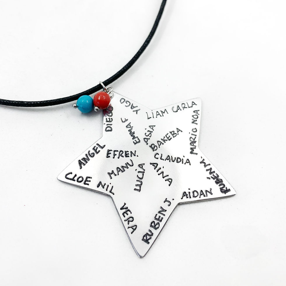 Miniatura: Collar estrella aluminio