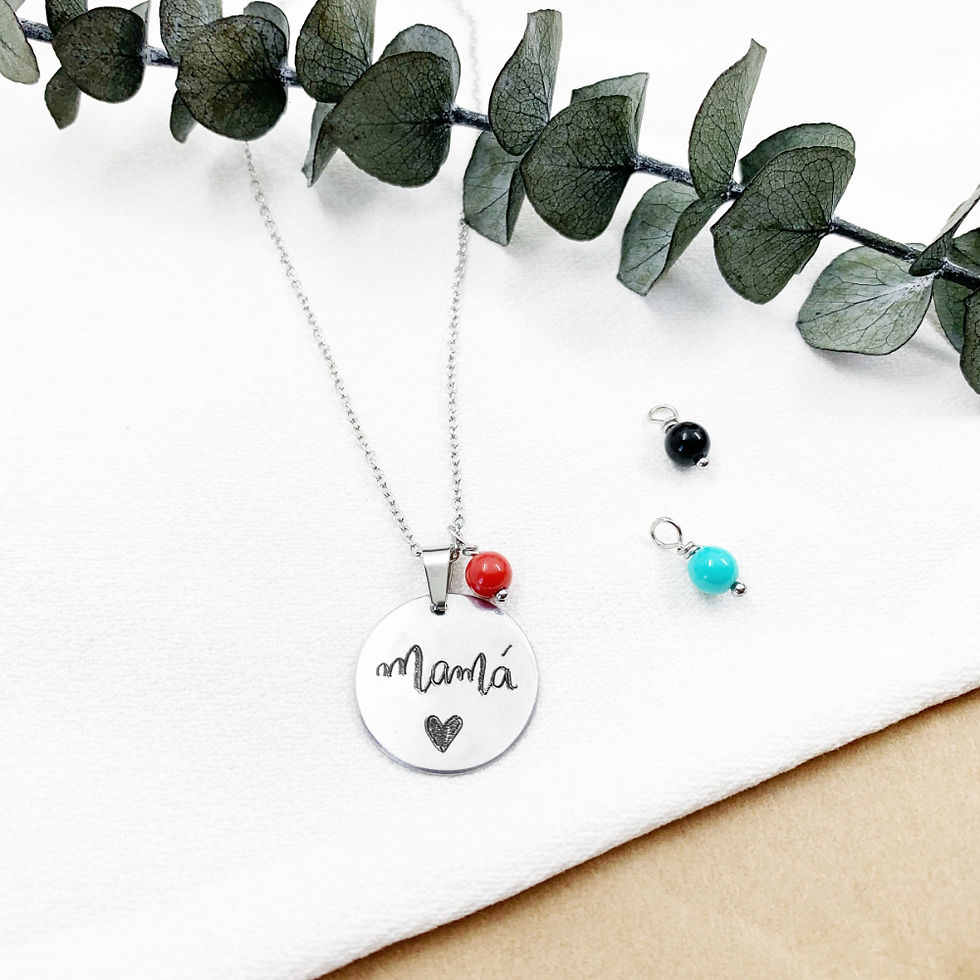 Miniatura: colgante mama personalizado hecho a mano en aluminio