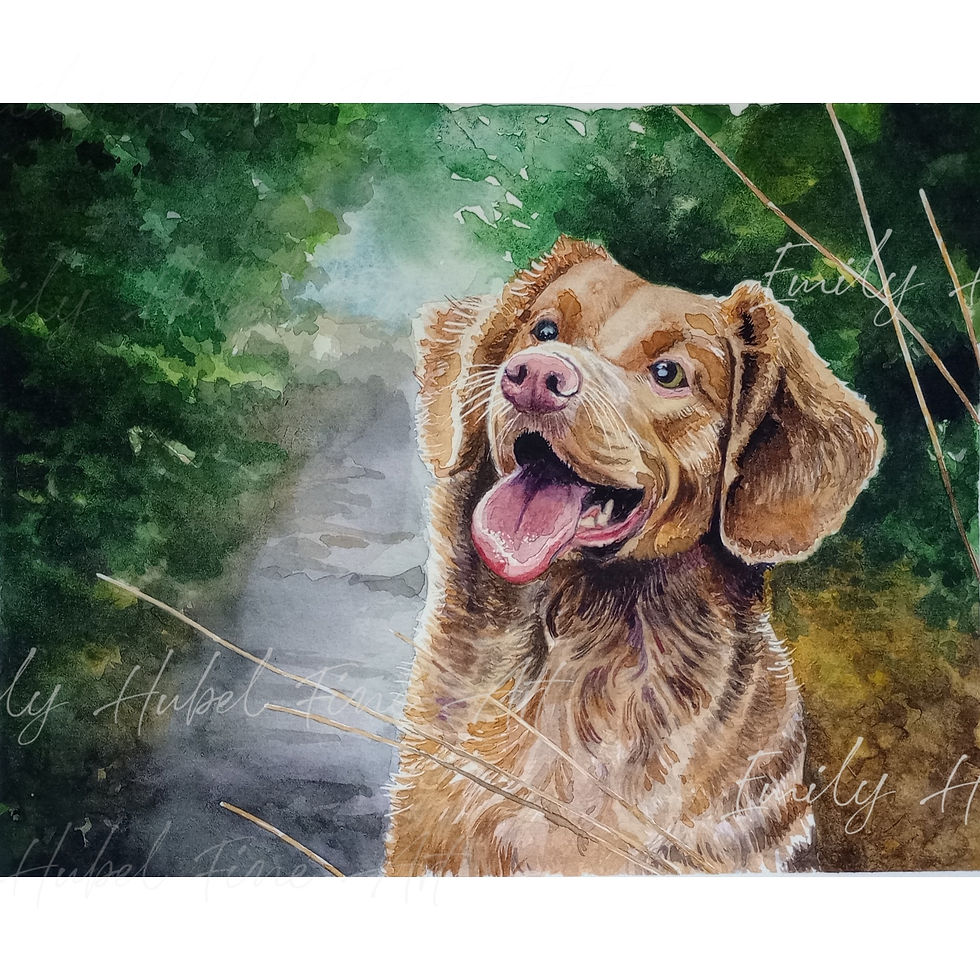 Puppy Original Watercolor Painting