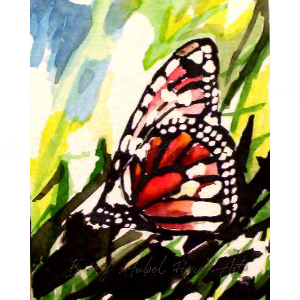 Butterfly Watercolor Painting Print