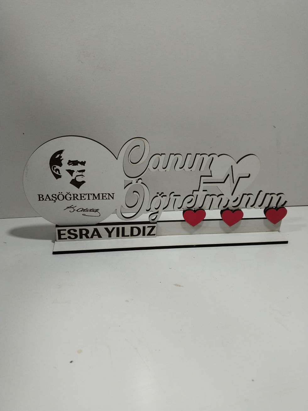 Öğretmenler Günü Hediyesi Kişiye Özel Masa Süsü