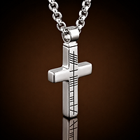Ogham cross cremation urn pendant-personalised