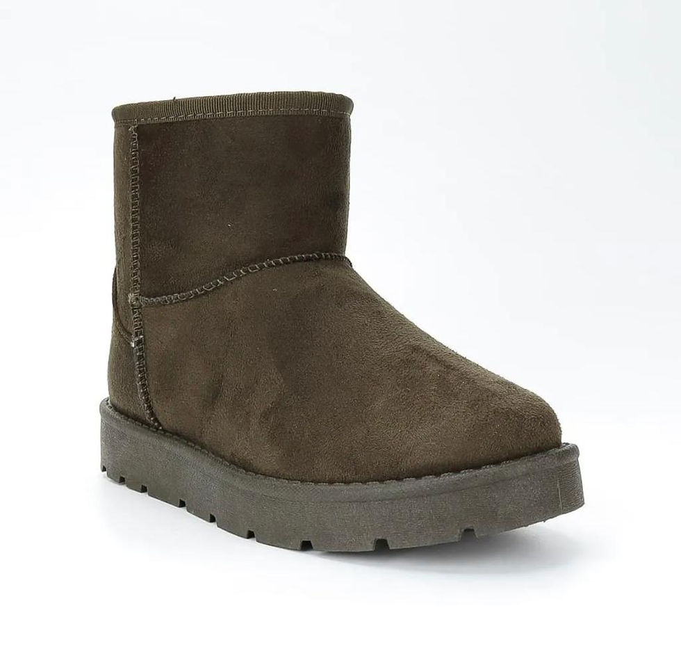 Miniature : pantoufles fourrées botte mini femme