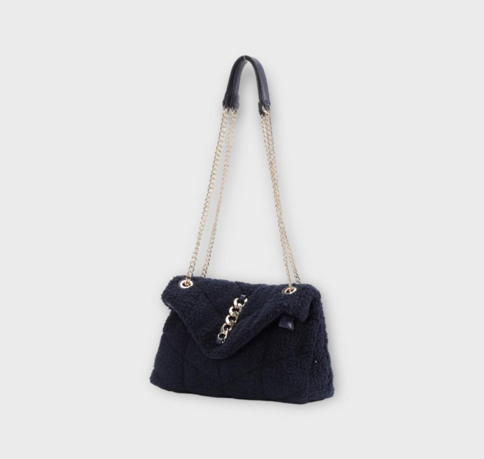 Miniature : pochette mouton bleu marine femme