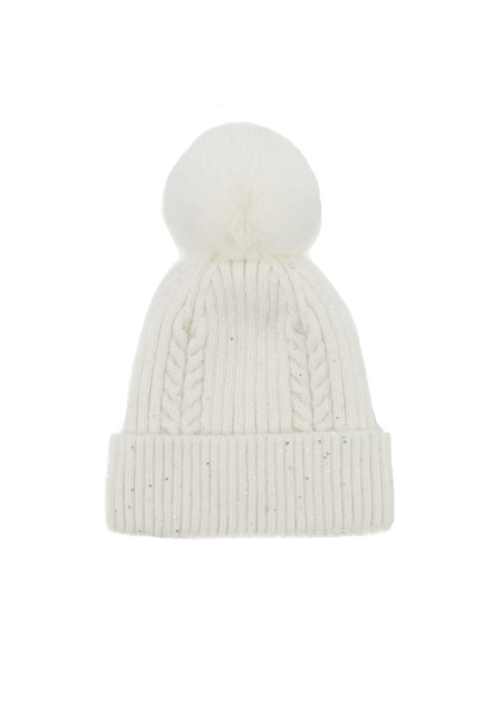 Miniature : Bonnet pompom doublé brillant et sequin