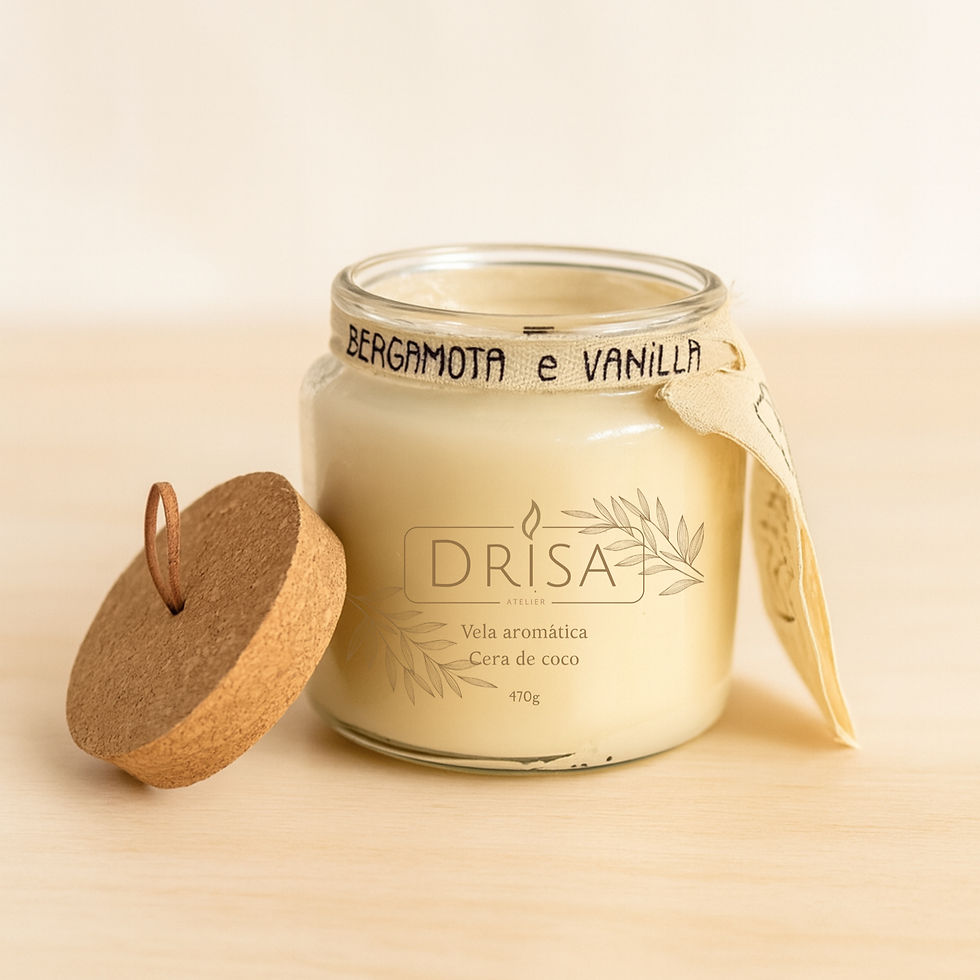 Miniatura: Vela Aromática 470g - Bergamota e Vanilla - Coleção Lembranças