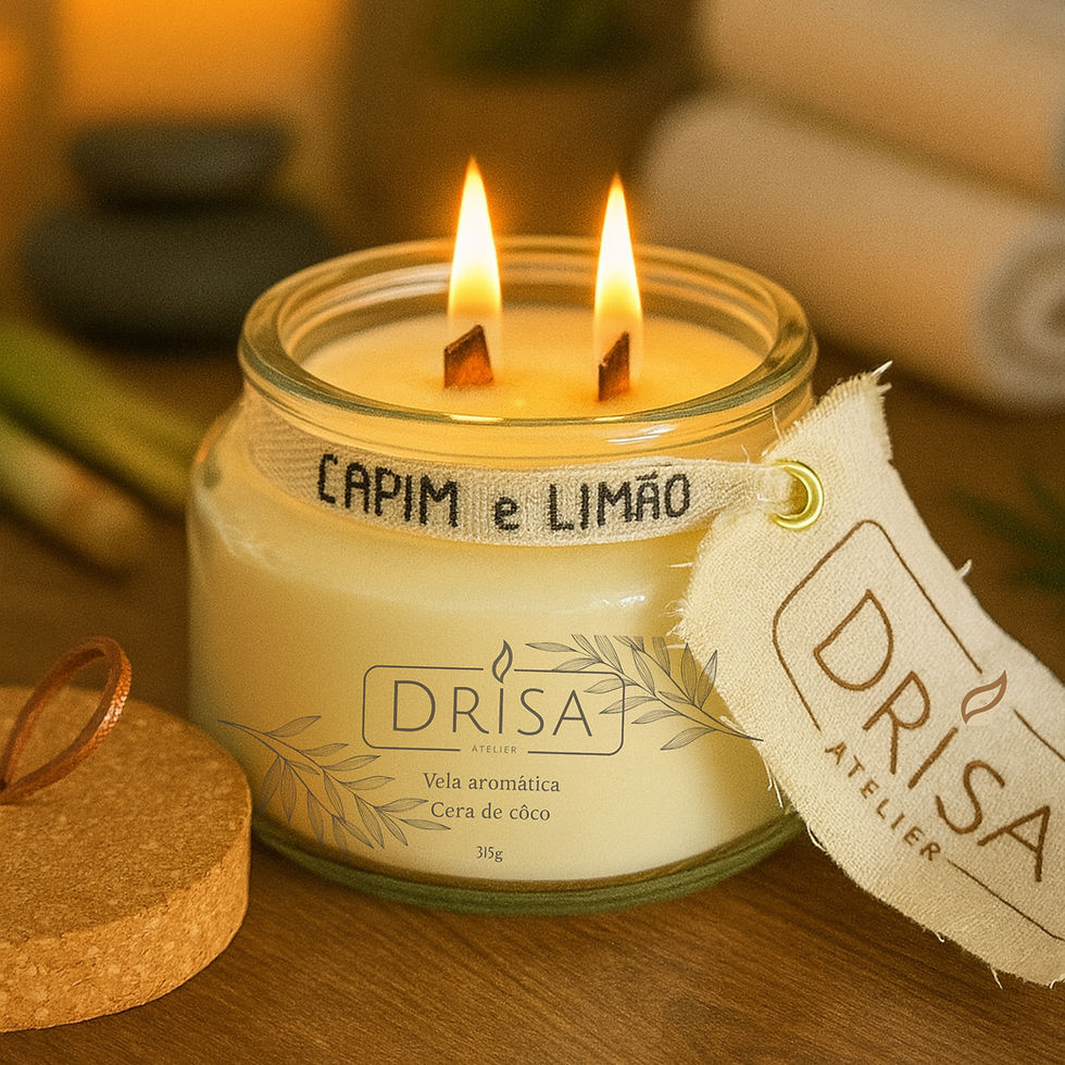 Miniatura: Vela Aromática 315g - Capim e Limão - Coleção Spa
