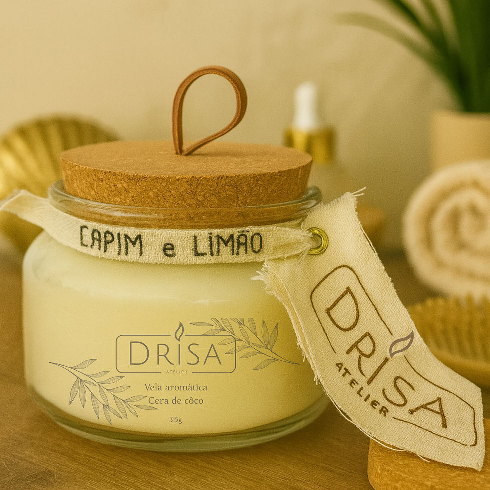 Miniatura: Vela Aromática 315g - Capim e Limão - Coleção Spa