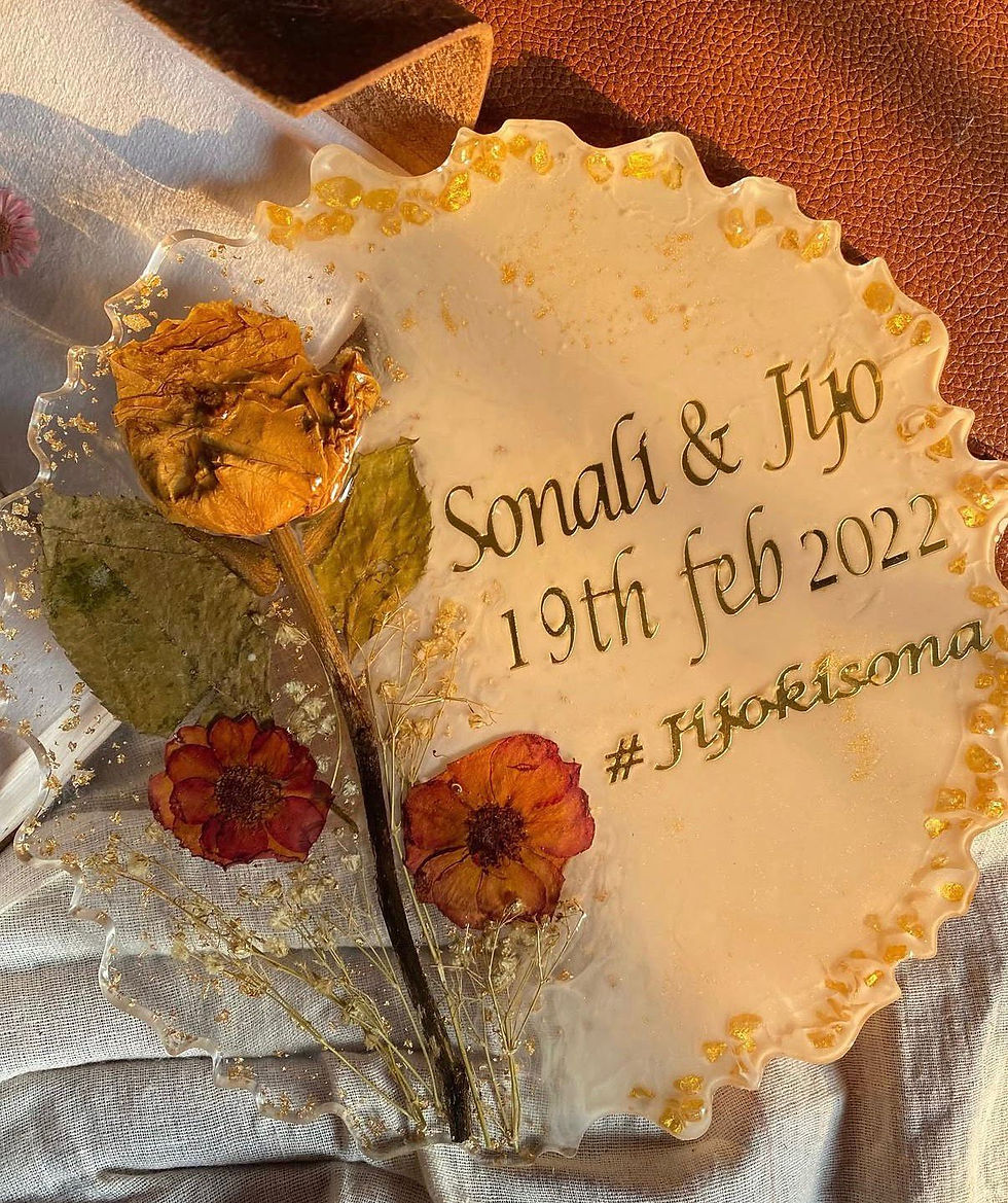 Thumbnail: 3D Rose Preservation – 8 Inch Frame with Name