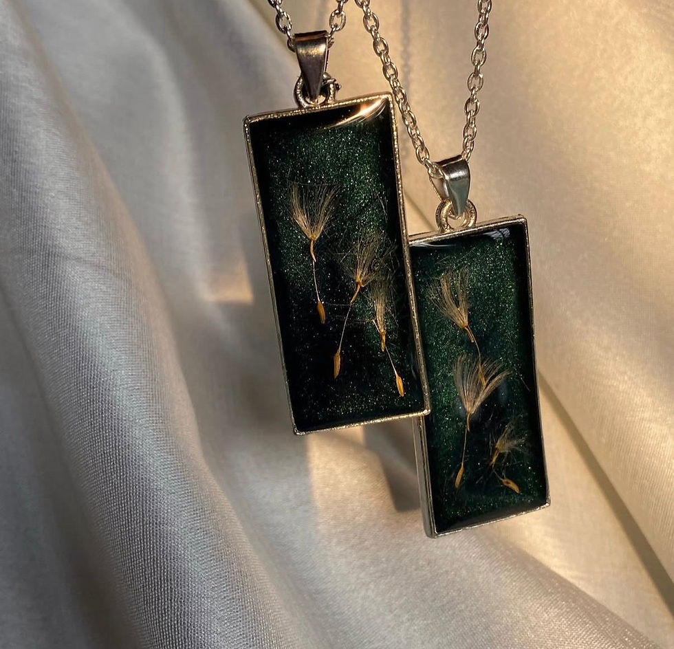 Thumbnail: Sage Dandelion Pendant 