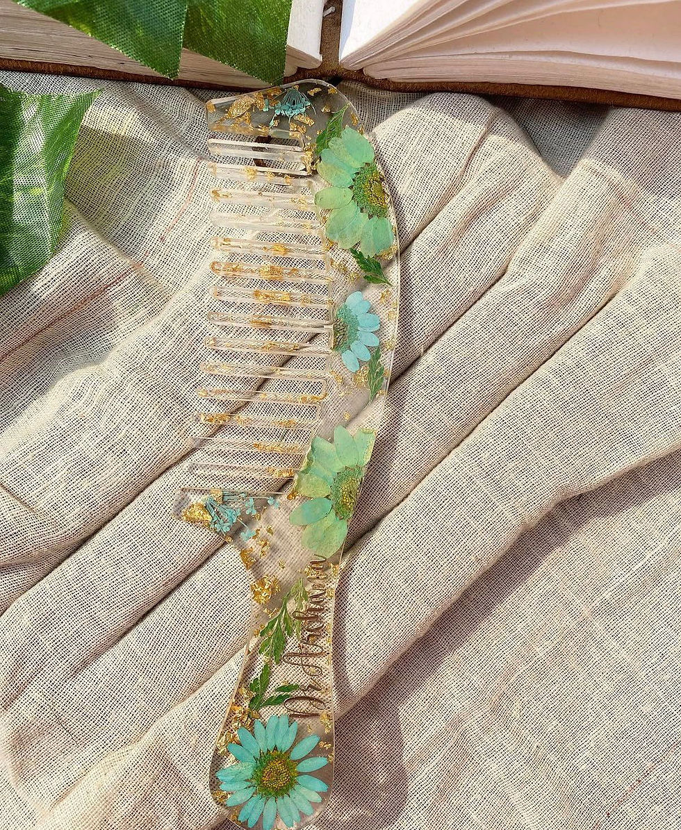 Thumbnail: Blue Petal  Personalised Comb