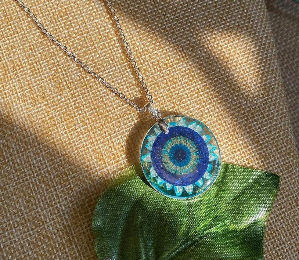 Thumbnail: Protection Blue Daisy Pendant