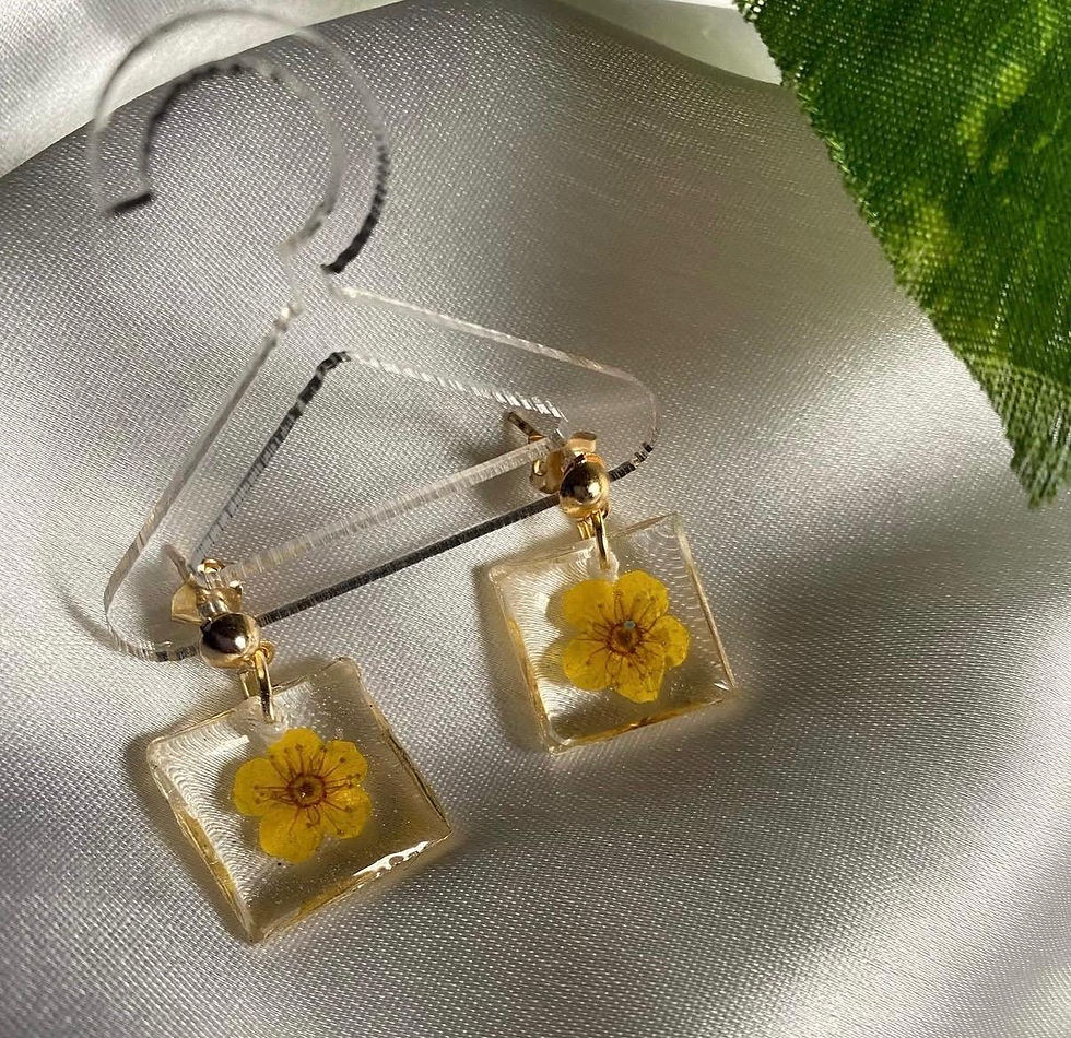 Thumbnail: Yellow Plum Crystal Earrings