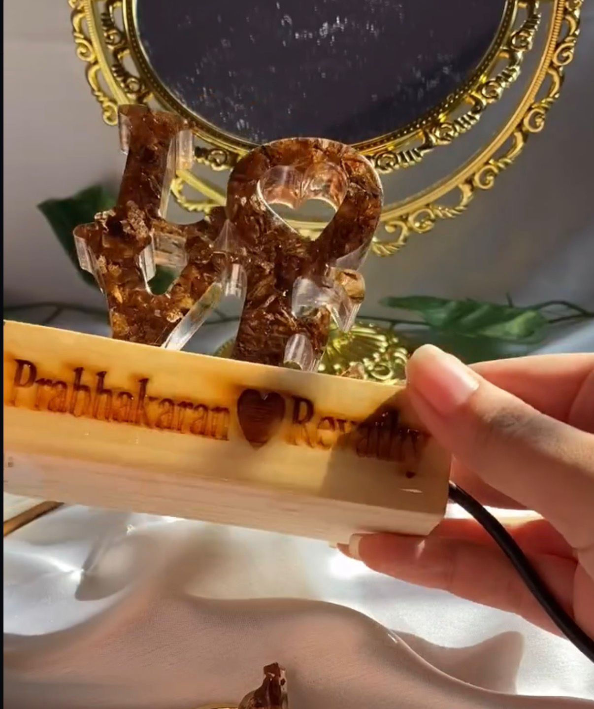 LOVE Shape Flower Preservation Lamp (Engagement Special)