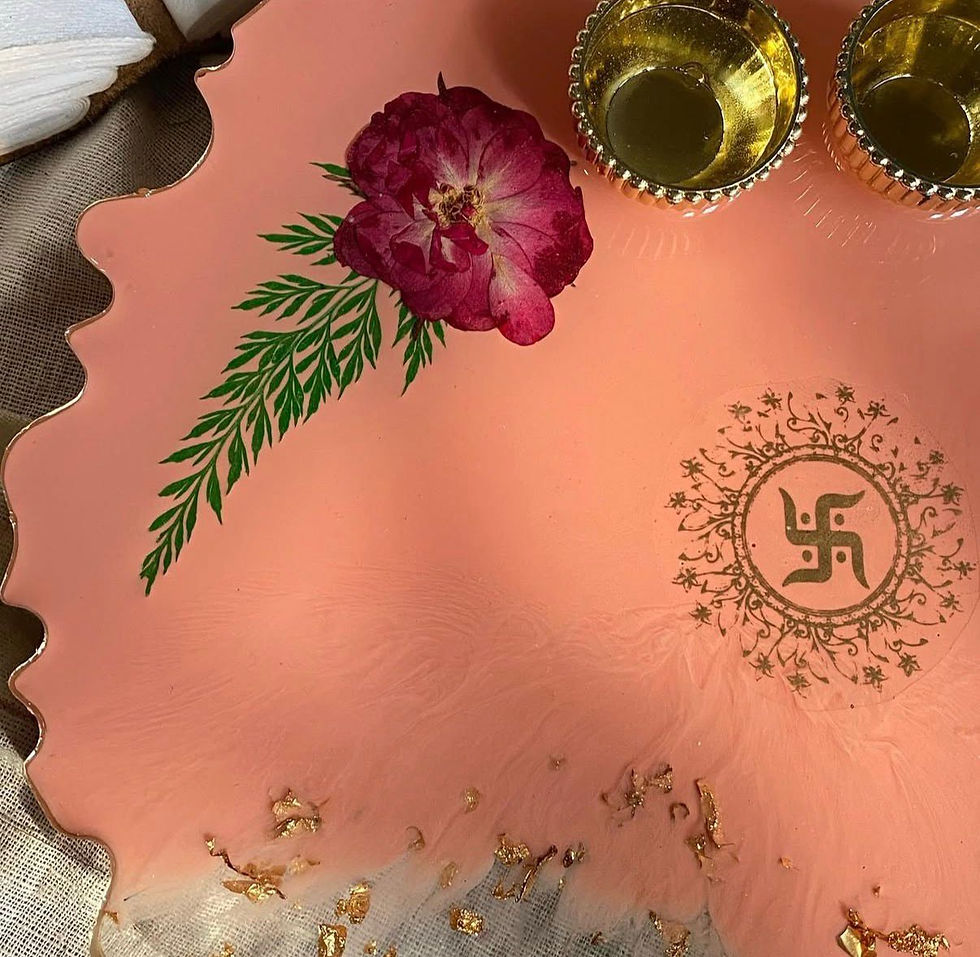 Thumbnail: Shubha Rose Agate Tray – Grande