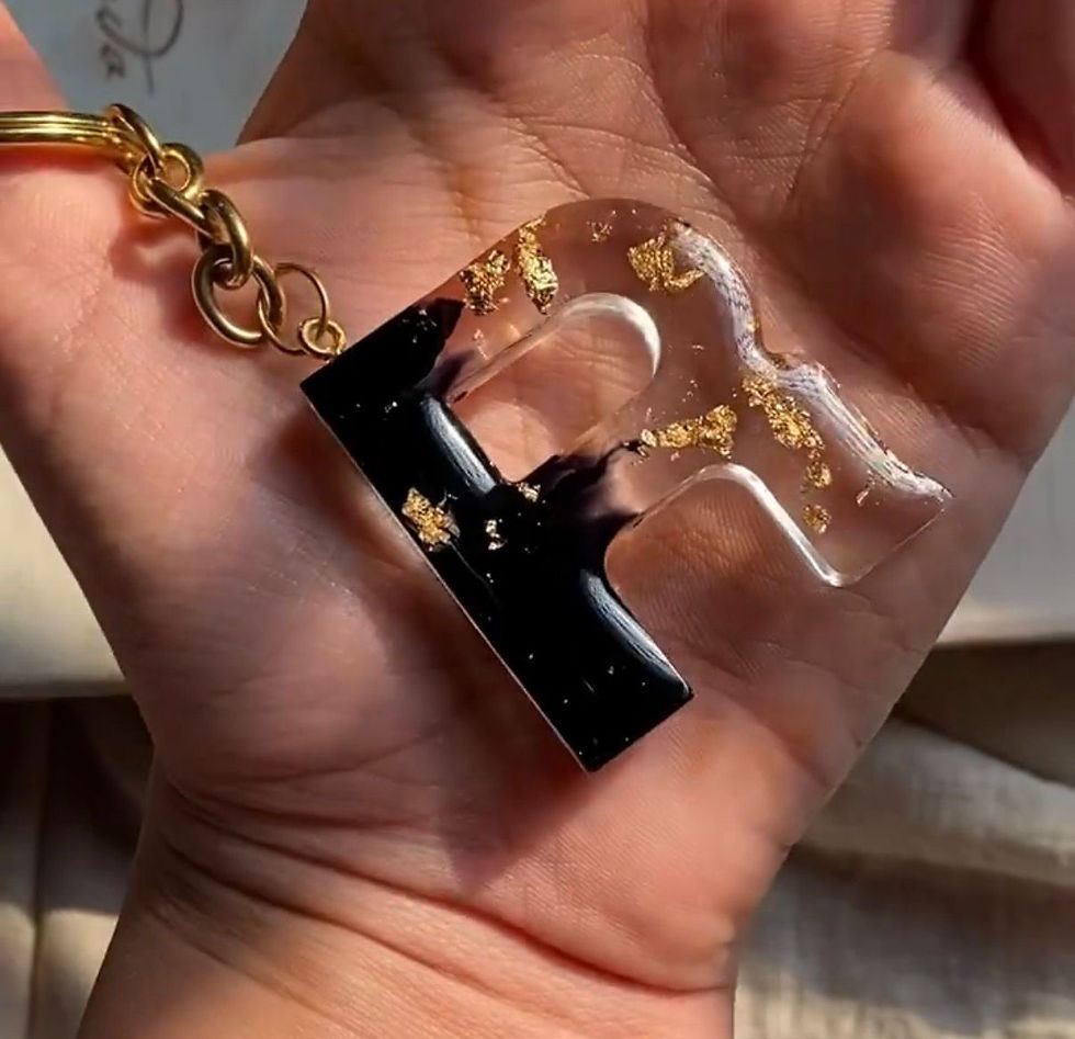 Thumbnail: Golden Initial Keychain