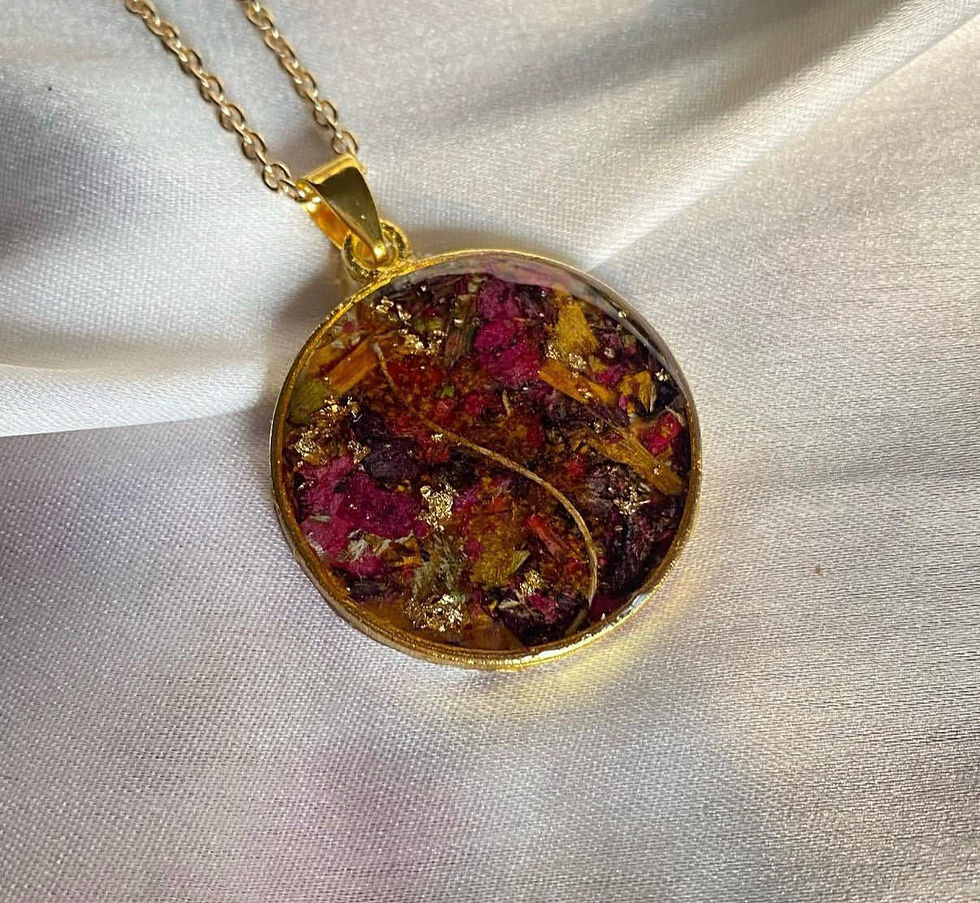 Thumbnail: Rose Preservation Bookmark, Earrings & Pendan