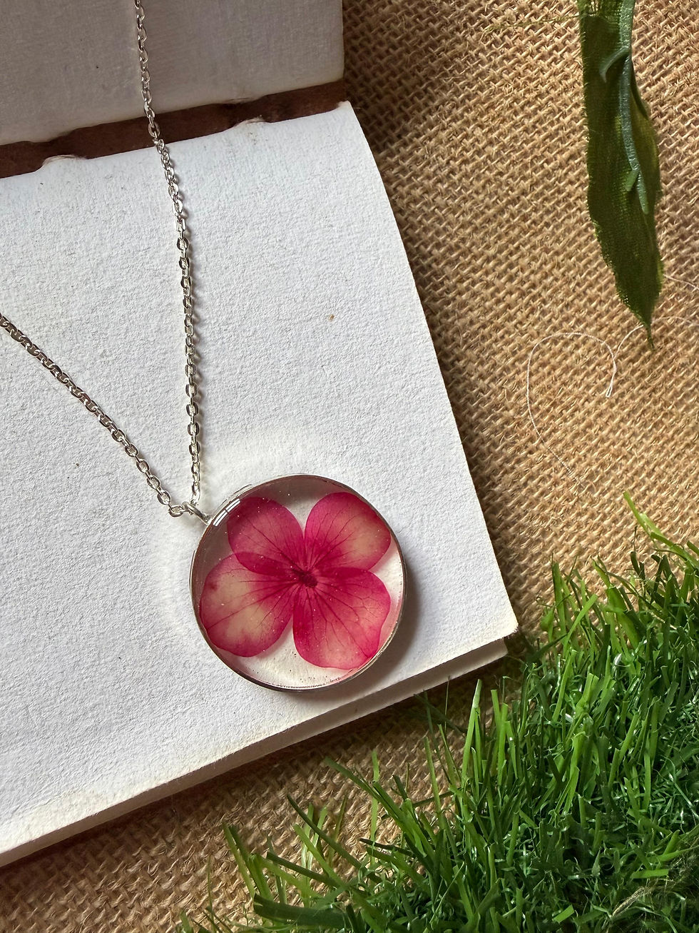 Thumbnail: Blush Hydrangea Frame Pendant