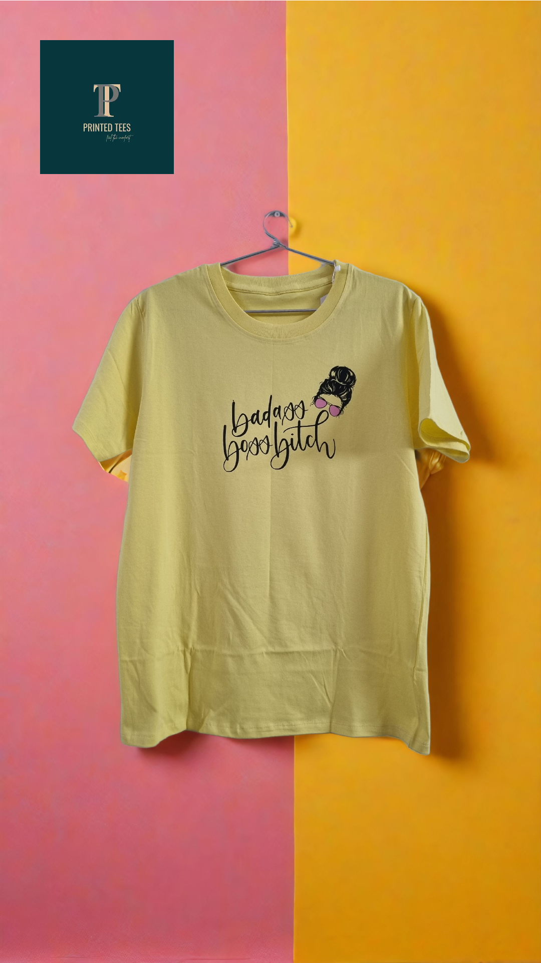 Women T-shirt : Pale yellow 100%cotton 160gsm unisex fit