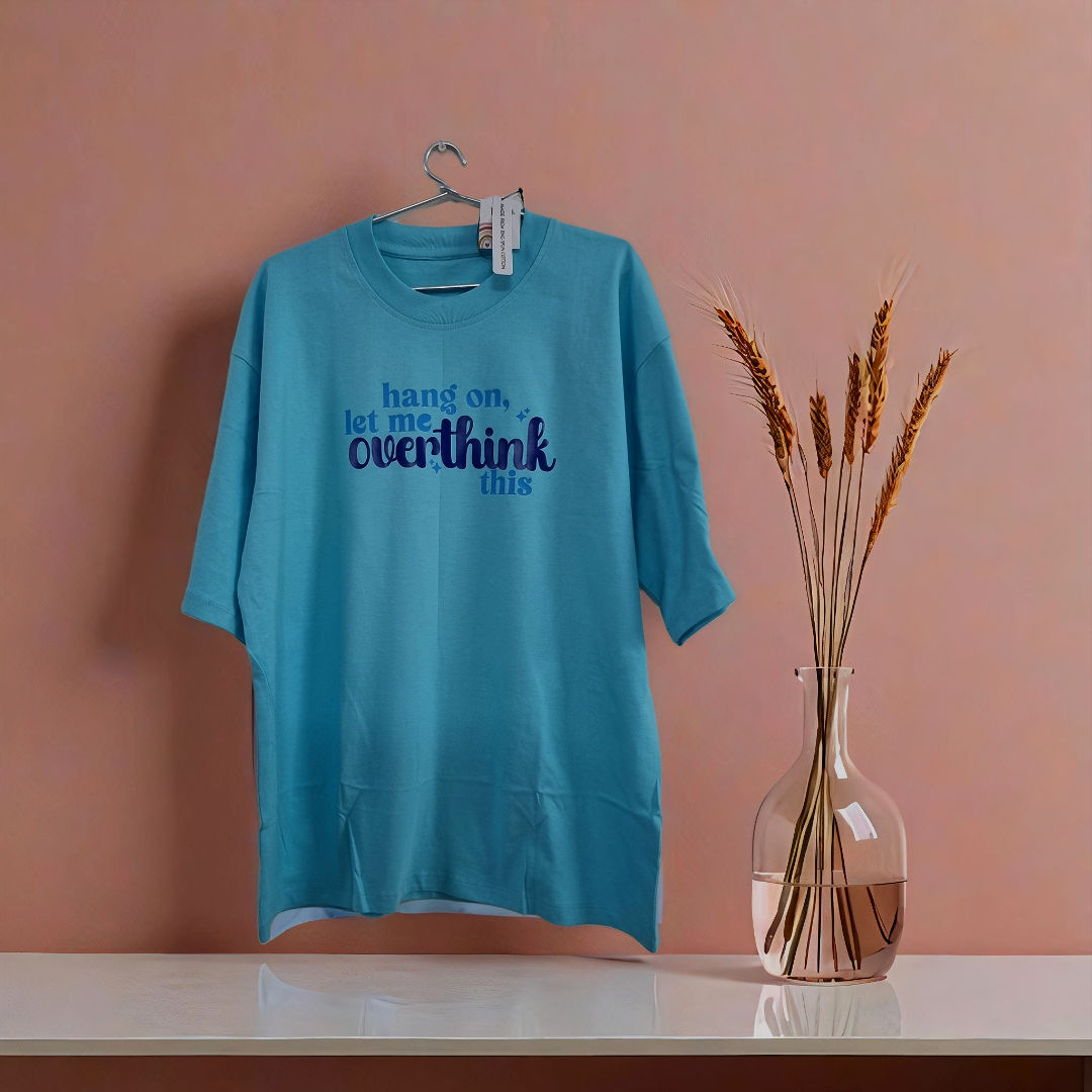 Unisex Blue Oversized T-shirt 190GSM cotton