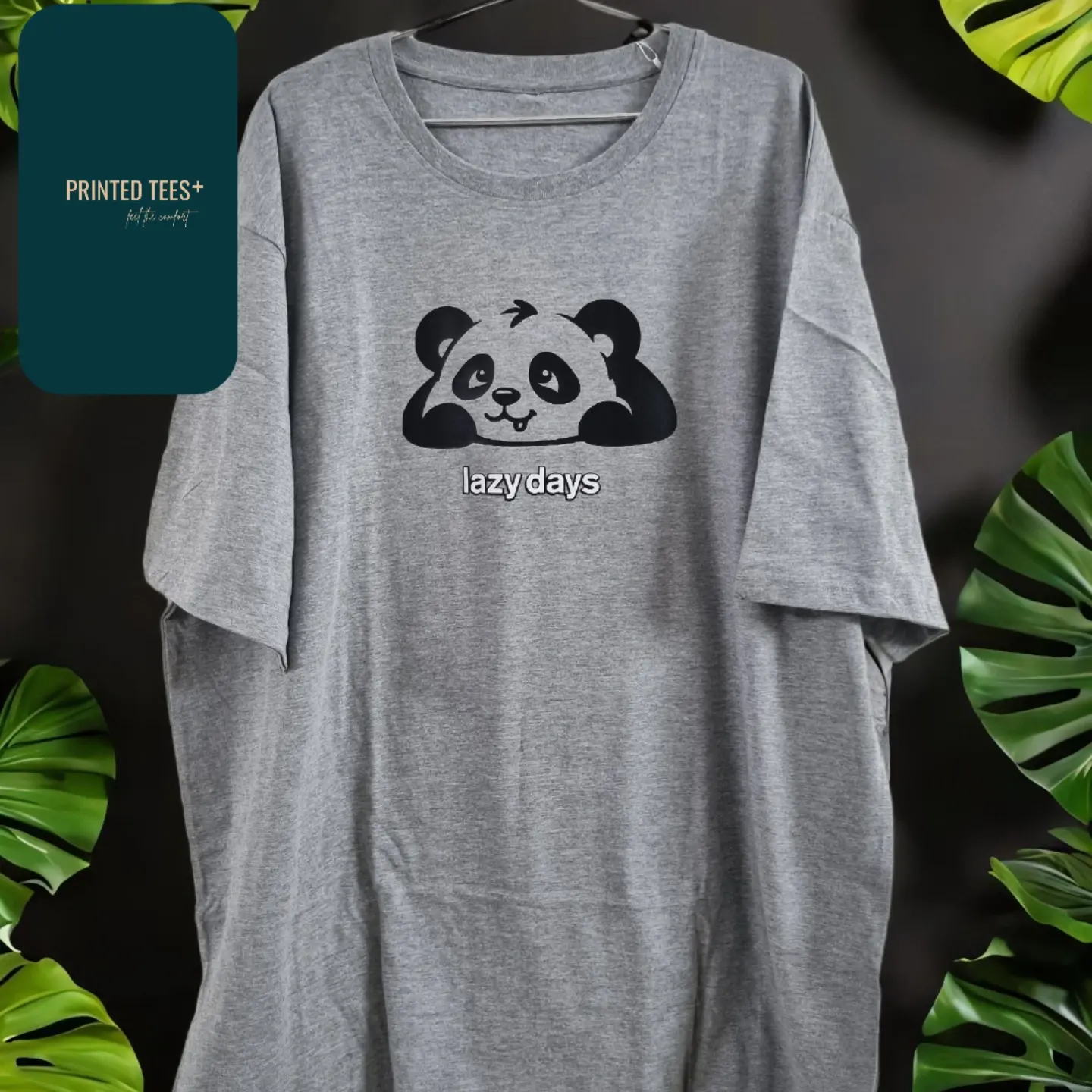 Unisex Cotton 160GSM Grey Plus size T-shirt