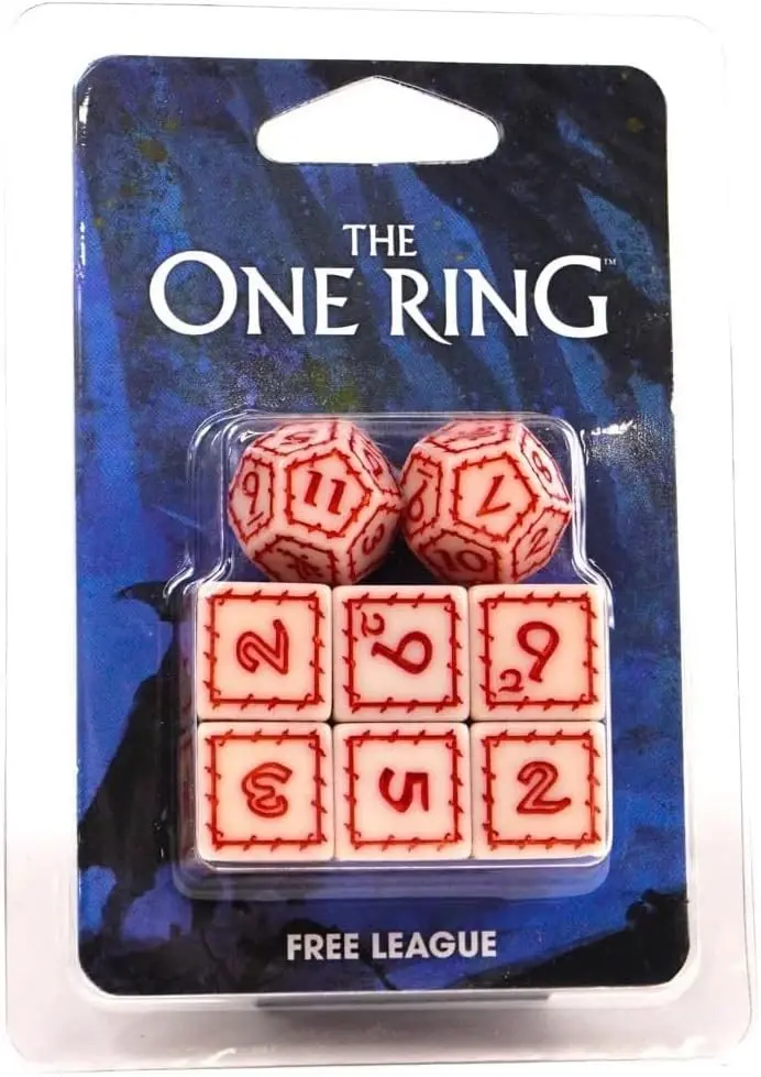 The One Ring RPG White Dice Set
