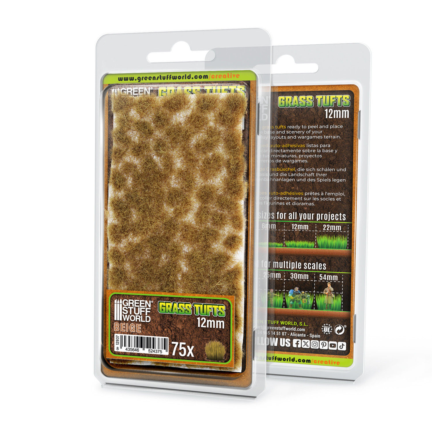 Static Grass Tufts 12 mm - Beige