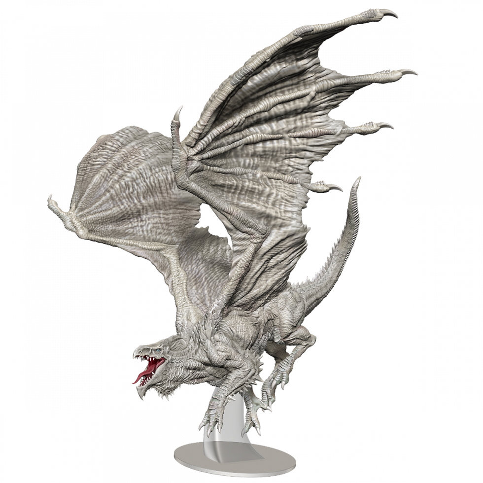 D&D Icons of the Realms Miniatures: Adult White Dragon Premium Figure