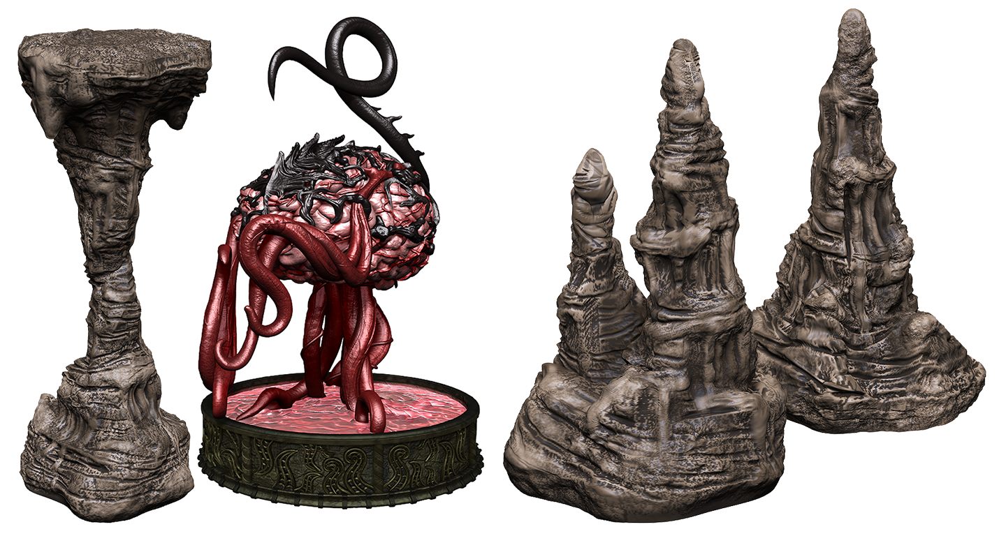 Volo’s and Mordenkainen’s Foes Premium Set: Elder Brain and Stalagmites