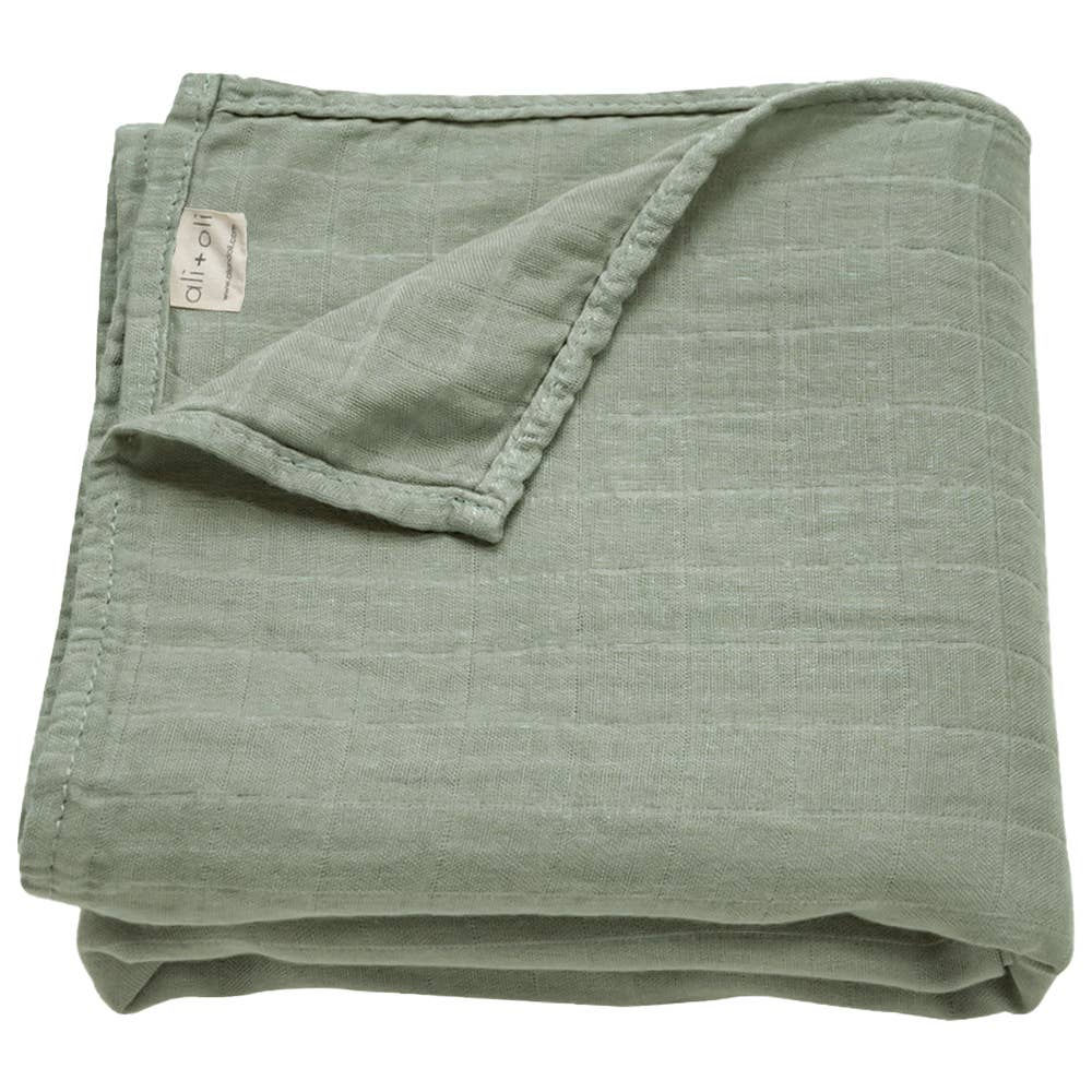Ali+Oli - Bamboo Muslin Swaddle Blanket (Apple)