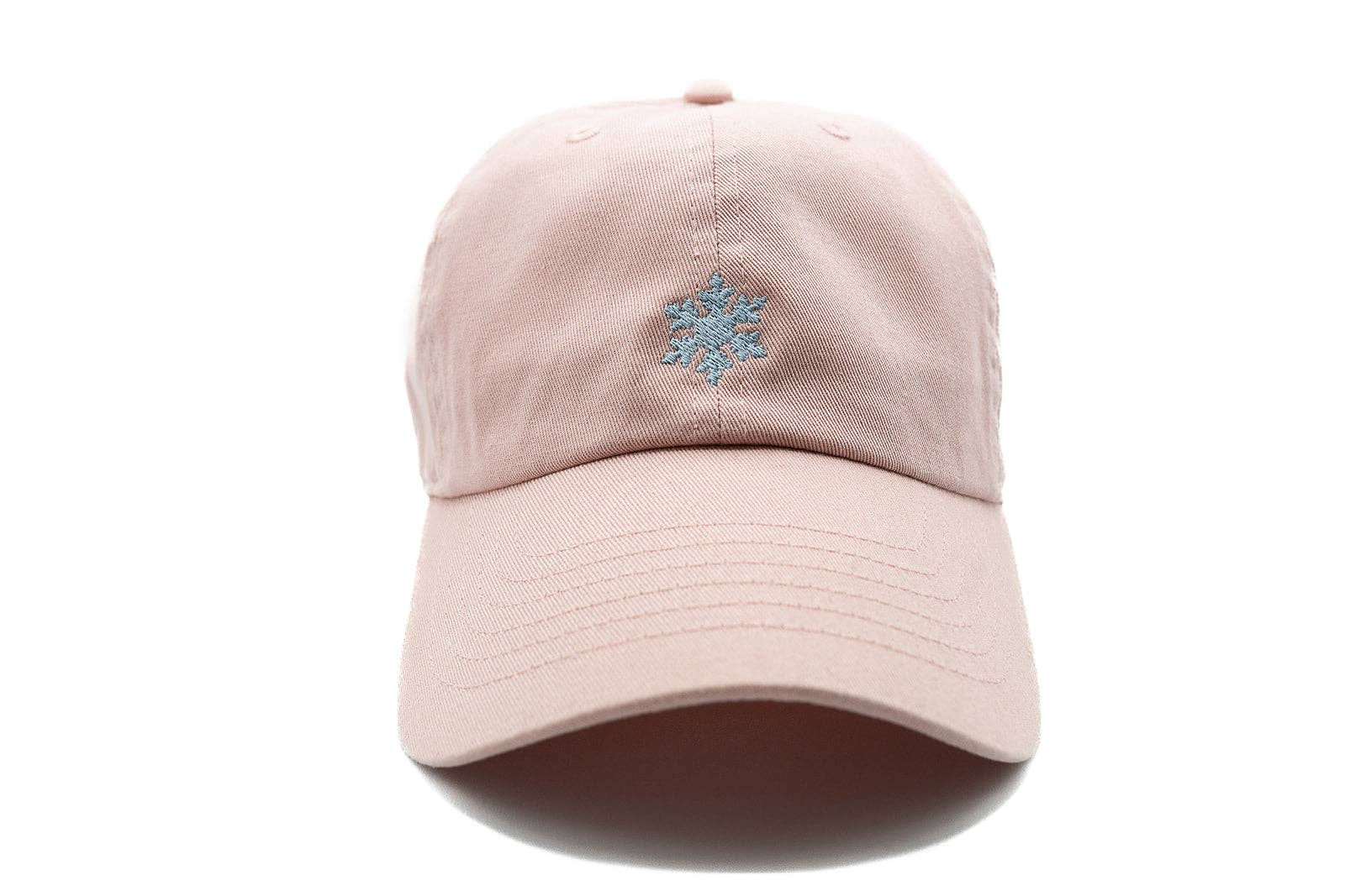 Dusty Rose Holiday Snowflake Baseball Hat: Toddler (1Y-4Y)