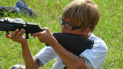 Marksmanship at sleepaway summer camp for boys