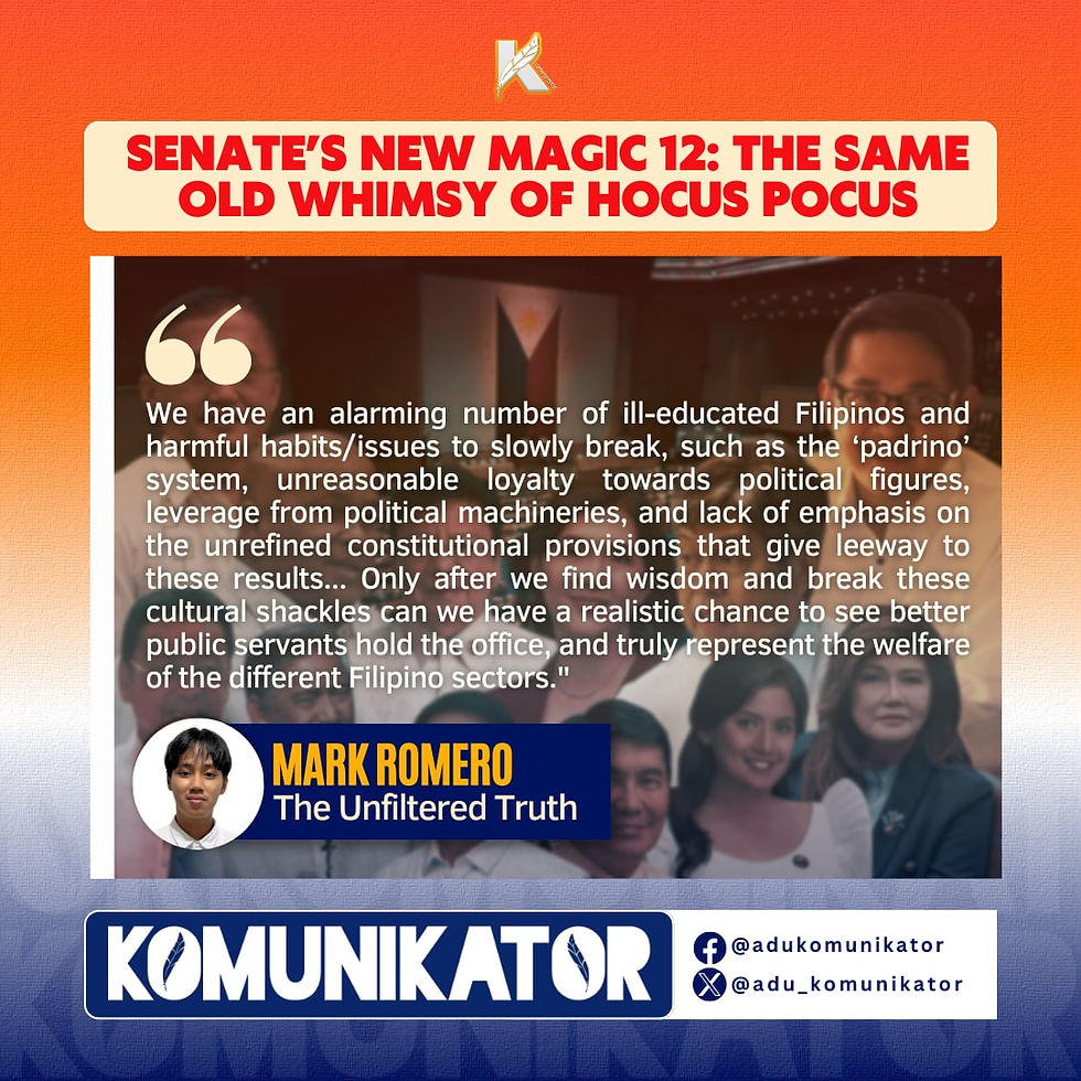 Senate’s New Magic 12: The same old whimsy of hocus pocus