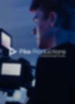 Pike Productions videographer filming with professional cinema camera, showcasing creative video production, brand storytelling, and visual identity design.