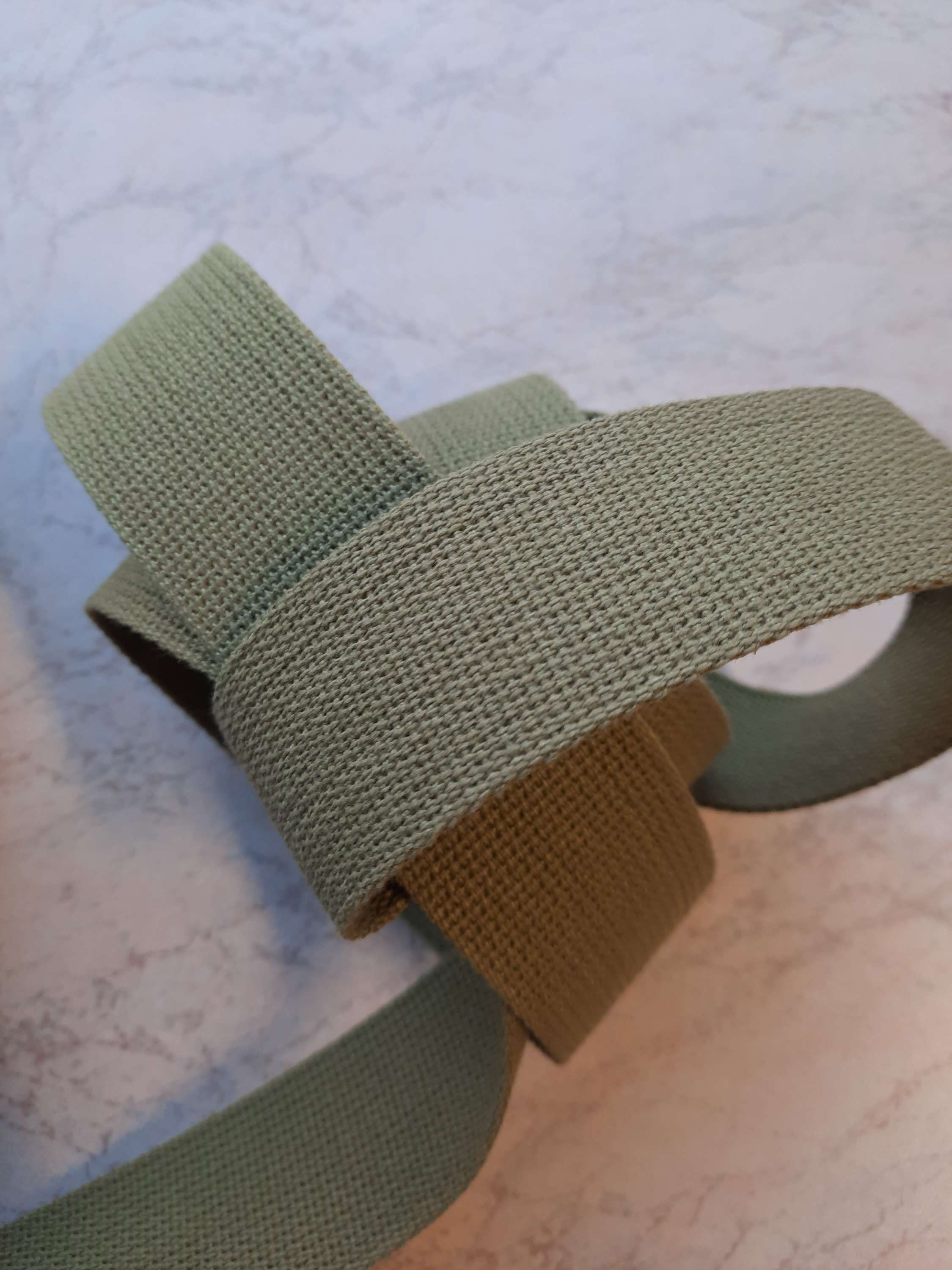 F14/40 mm col verde metri 50 - nastro rigido in poliestere cotoniero