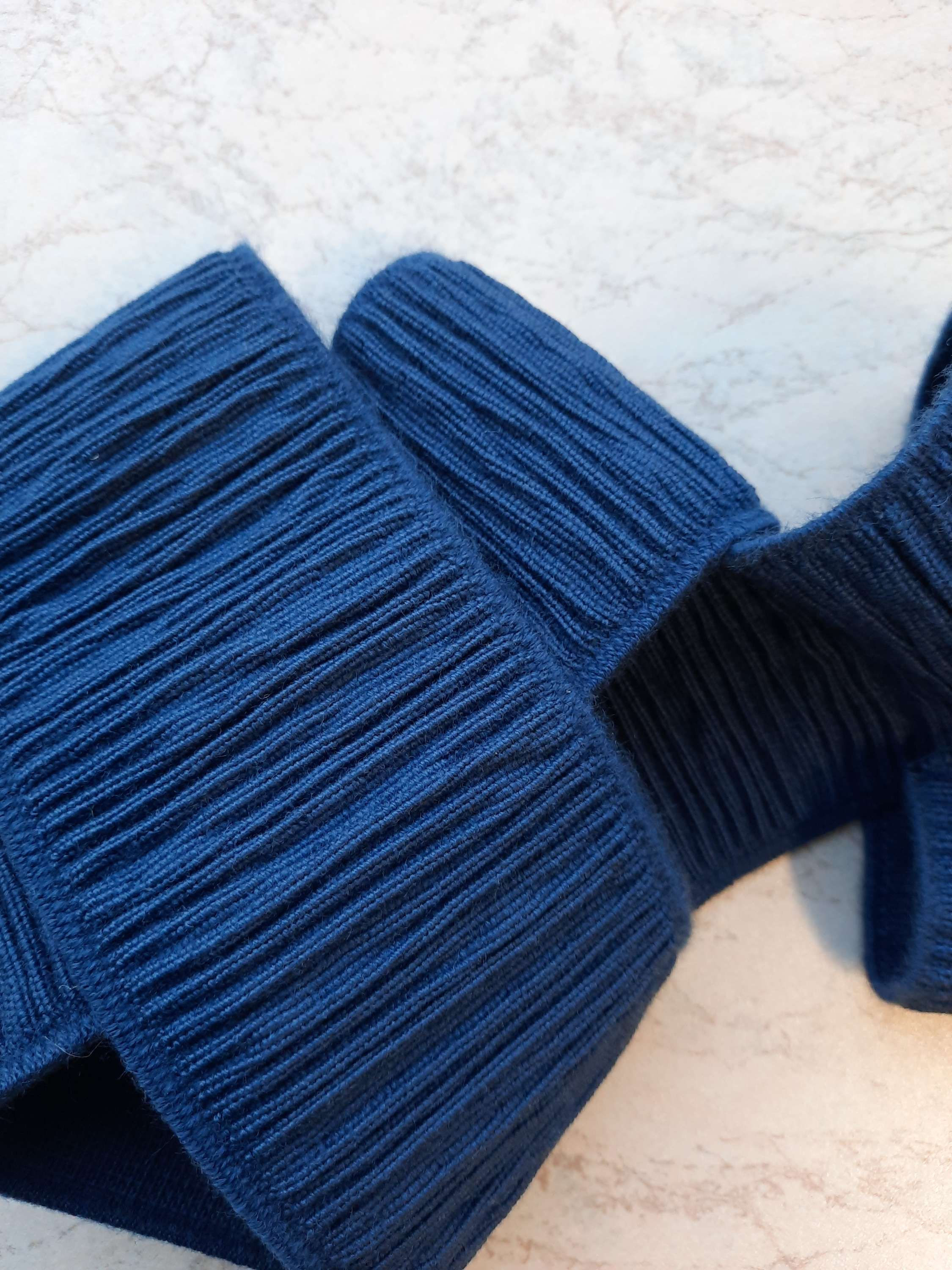 E67/80 mm col BLU metri 30 - nastro in lana elastico plissettato