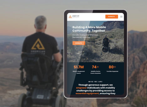 American Mobility Project nonprofit website design mobile layouts