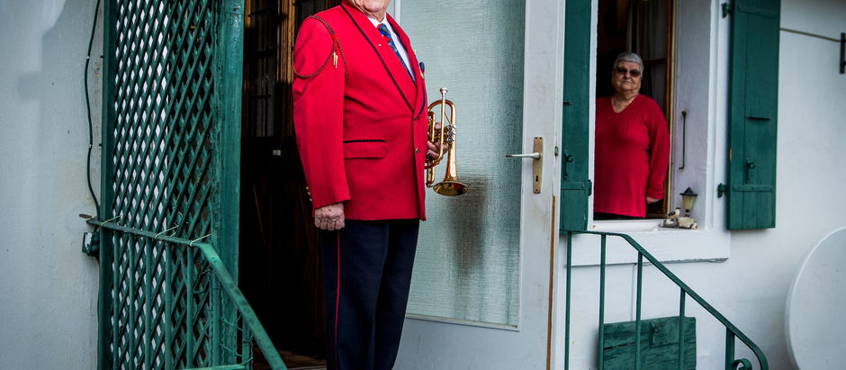 Son bugle résonne depuis 60 ans à l'Harmonie de Terre Sainte