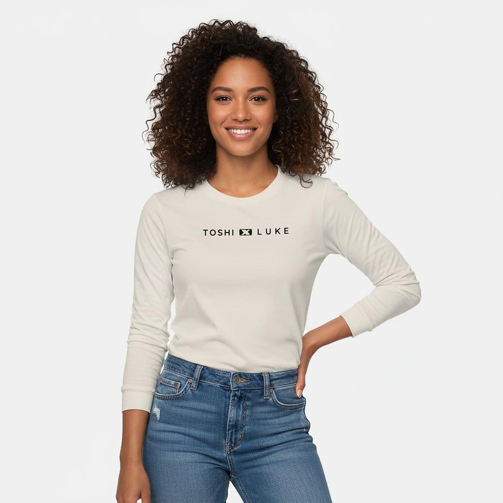 T-shirt in cotone organico brand Toshi Luke - Unisex Off White