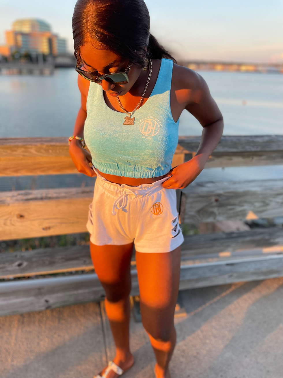 Thumbnail: Belly Skin /Velour Crop Top