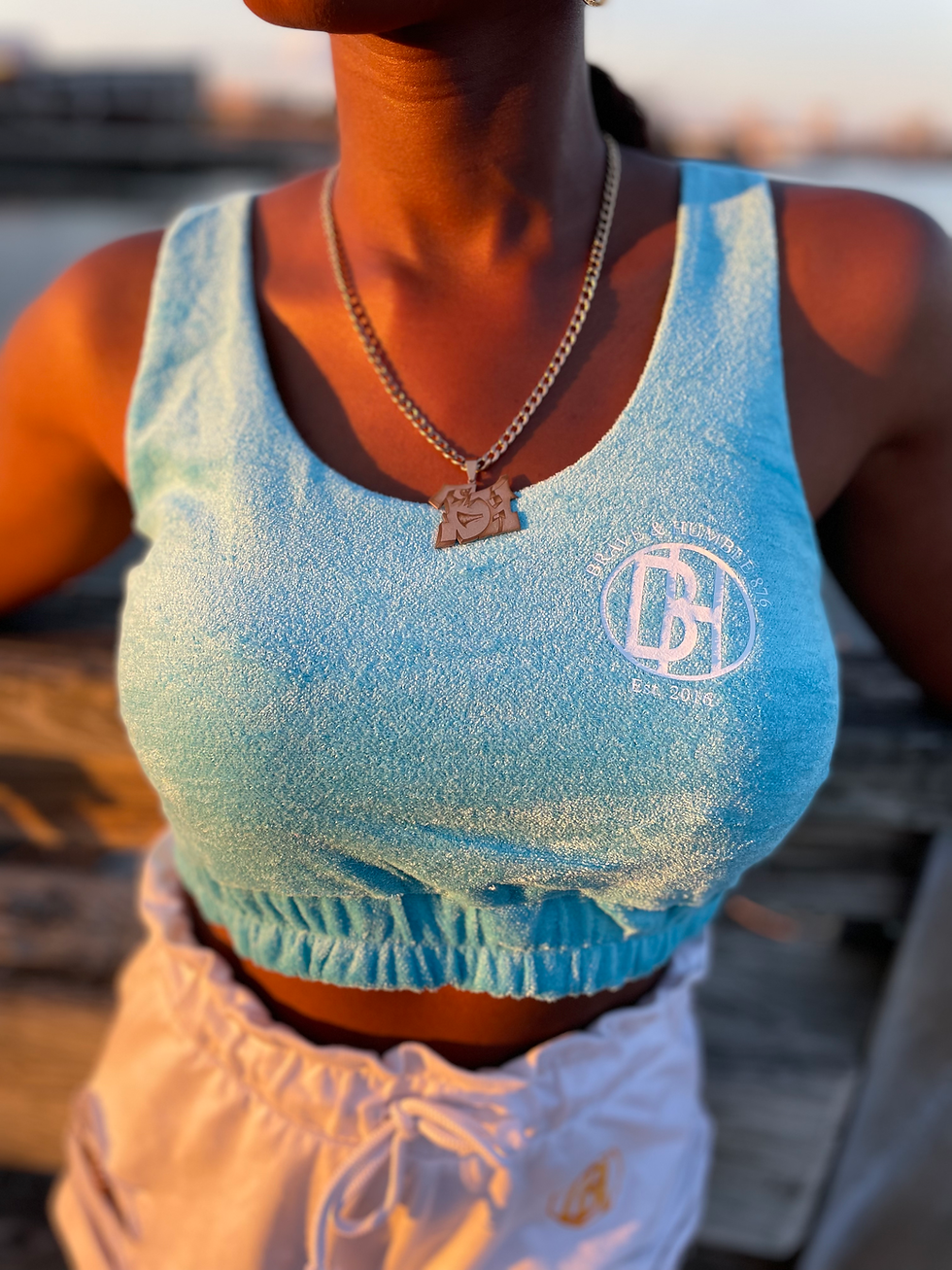Thumbnail: Belly Skin /Velour Crop Top
