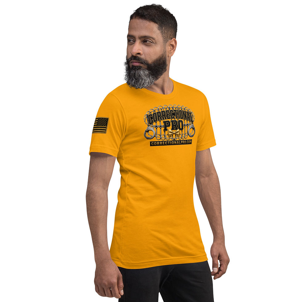 Thumbnail: Correctional Pro logo Gold Unisex t-shirt