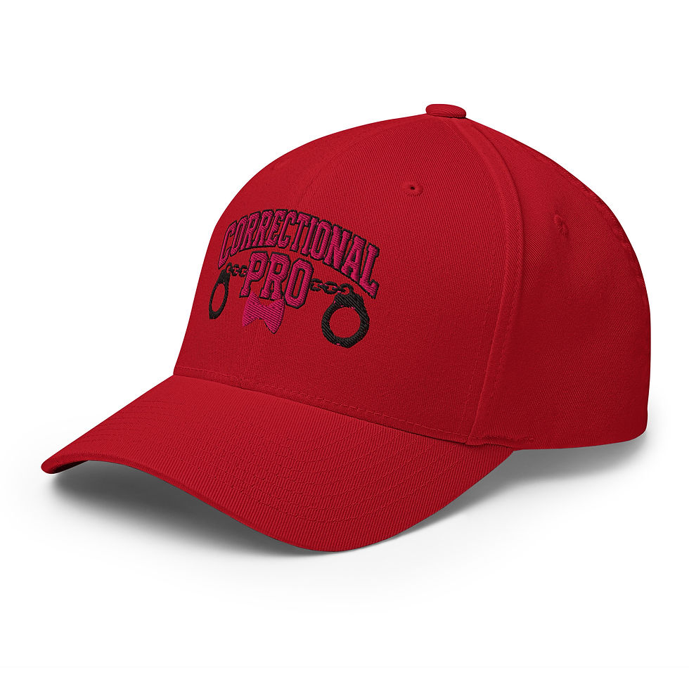 Thumbnail: Correctional Pro Logo Flamingo/Black Embroidered Twill Cap